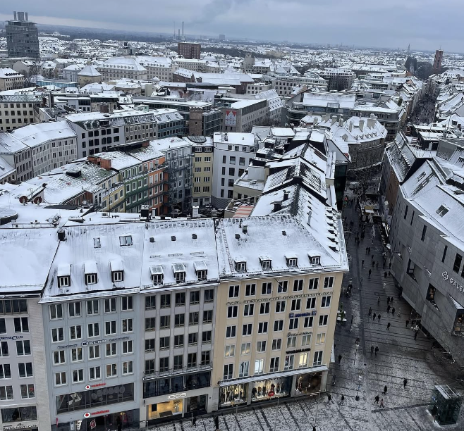 overhead view of Munich from St. Peter's Church